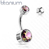 Double Round Swarovski Crystal Bezel Set