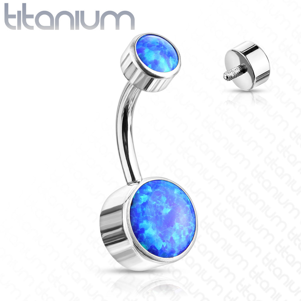 Double Round Opal Bezel Set