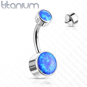 Double Round Opal Bezel Set
