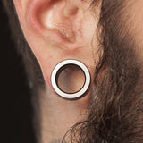 Titanium Double Flared Screw Fit Flesh Tunnel Plug