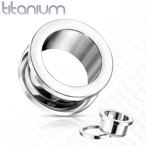 Titanium Double Flared Screw Fit Flesh Tunnel Plug