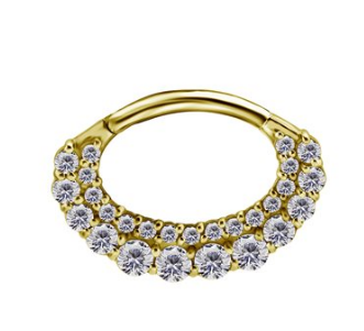 24K gold plated Cocr hinged