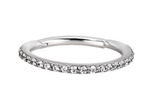 Hinged segment Clicker ring