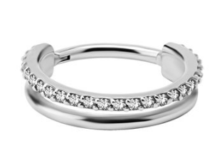 Anneau continu pierres