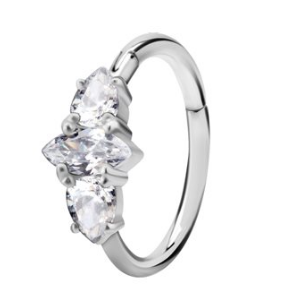 Anneau continu avec pierres