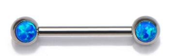 Forward Facing Synthetic Opal Nipple Bar