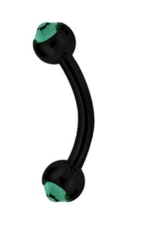 Black Steel Jewelled Micro Banana