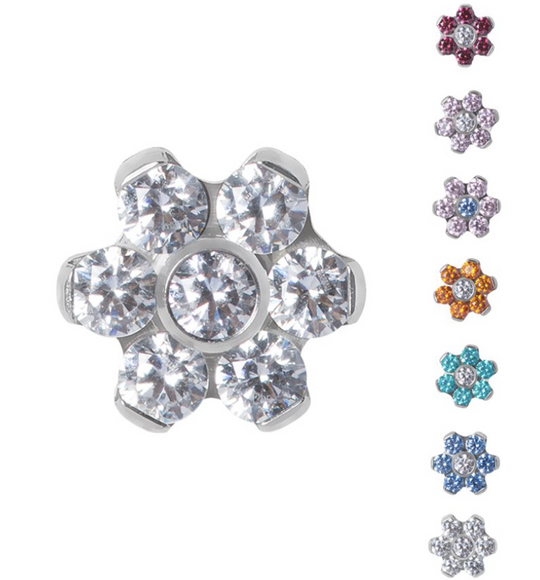 Flower tops zircon titanium