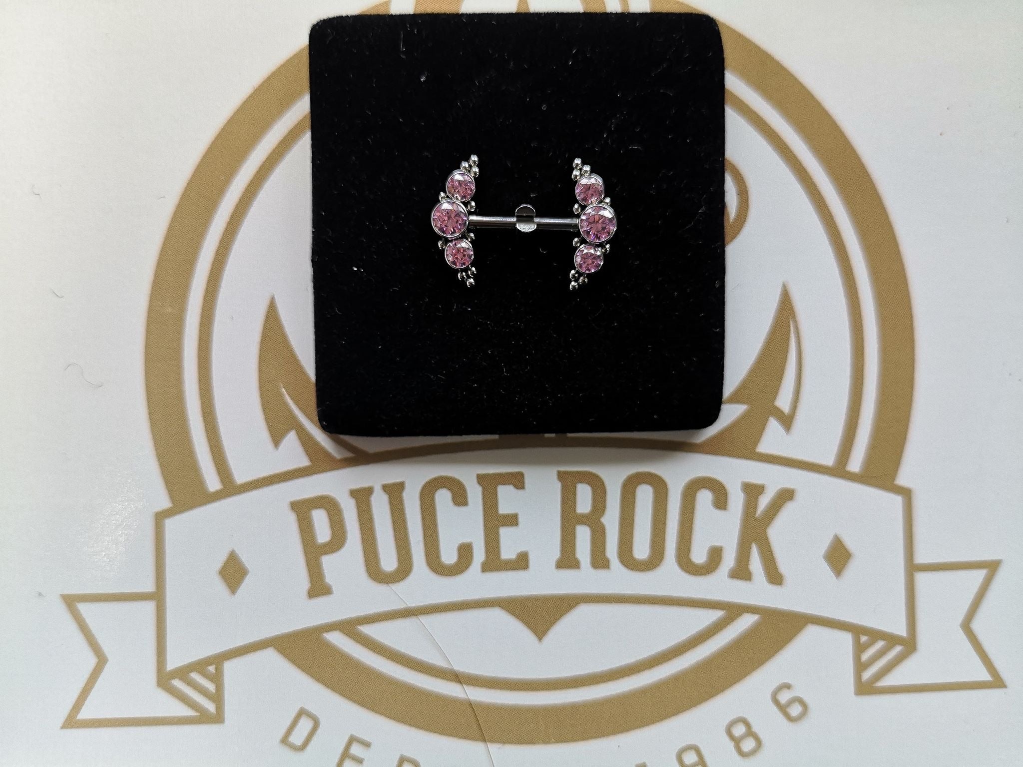 HAUTE COUTURE SIDE SET 4MM FACETED PINK CZ