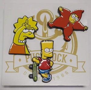 Épinglette Simpson (Lisa, Bart skate, Maggie)