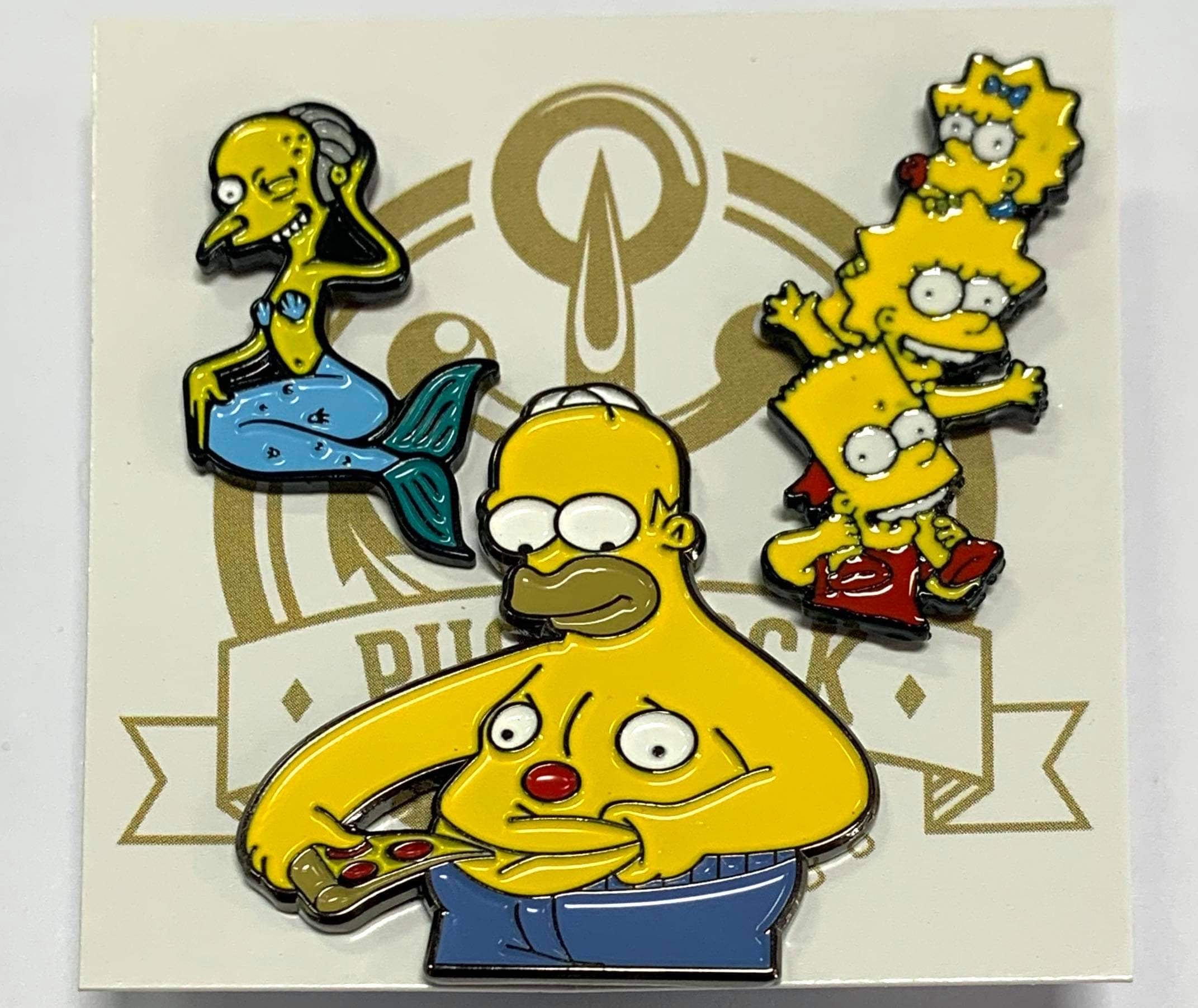 Épinglette Simpson (Bruns, Homer pizza, enfant)