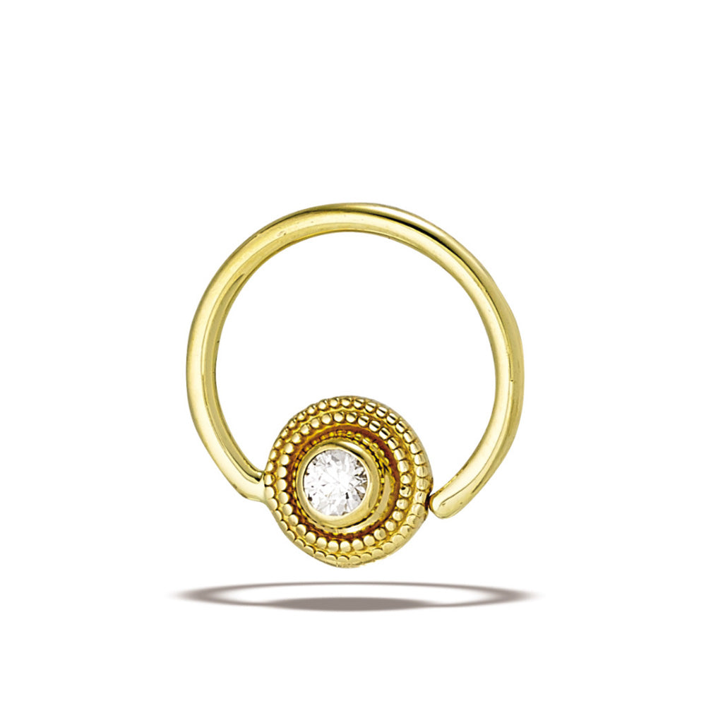 Round milgrain 2mm stone (5mm)