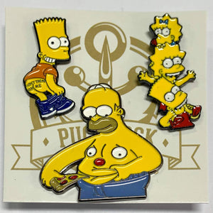 Épinglette Simpson (Bart, Enfant, Homer pizza)