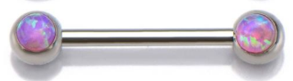 Forward Facing Synthetic Opal Nipple Bar