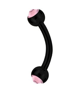 Black Steel Jewelled Micro Banana