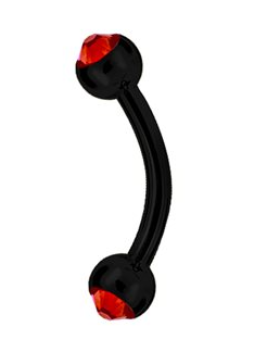 Black Steel Jewelled Micro Banana