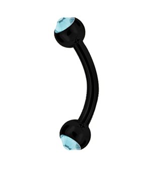 Black Steel Jewelled Micro Banana