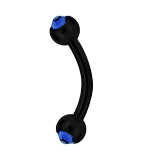 Black Steel Jewelled Micro Banana