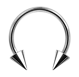 Barbell circulaire en titanium avec cônes