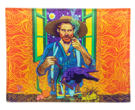 Glass Van Gogh Small Tray